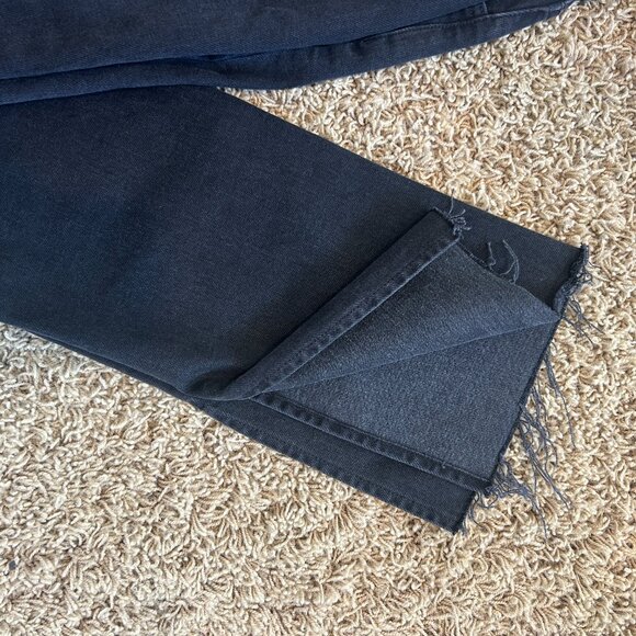 FAVORITE DAUGHTER Valentina Super High Rise Tower Jeans in Black Women's Size 29 - Picture 7 of 13